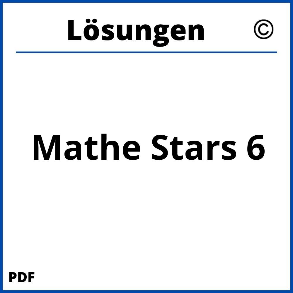 Mathe Stars 6 Lösungen Pdf