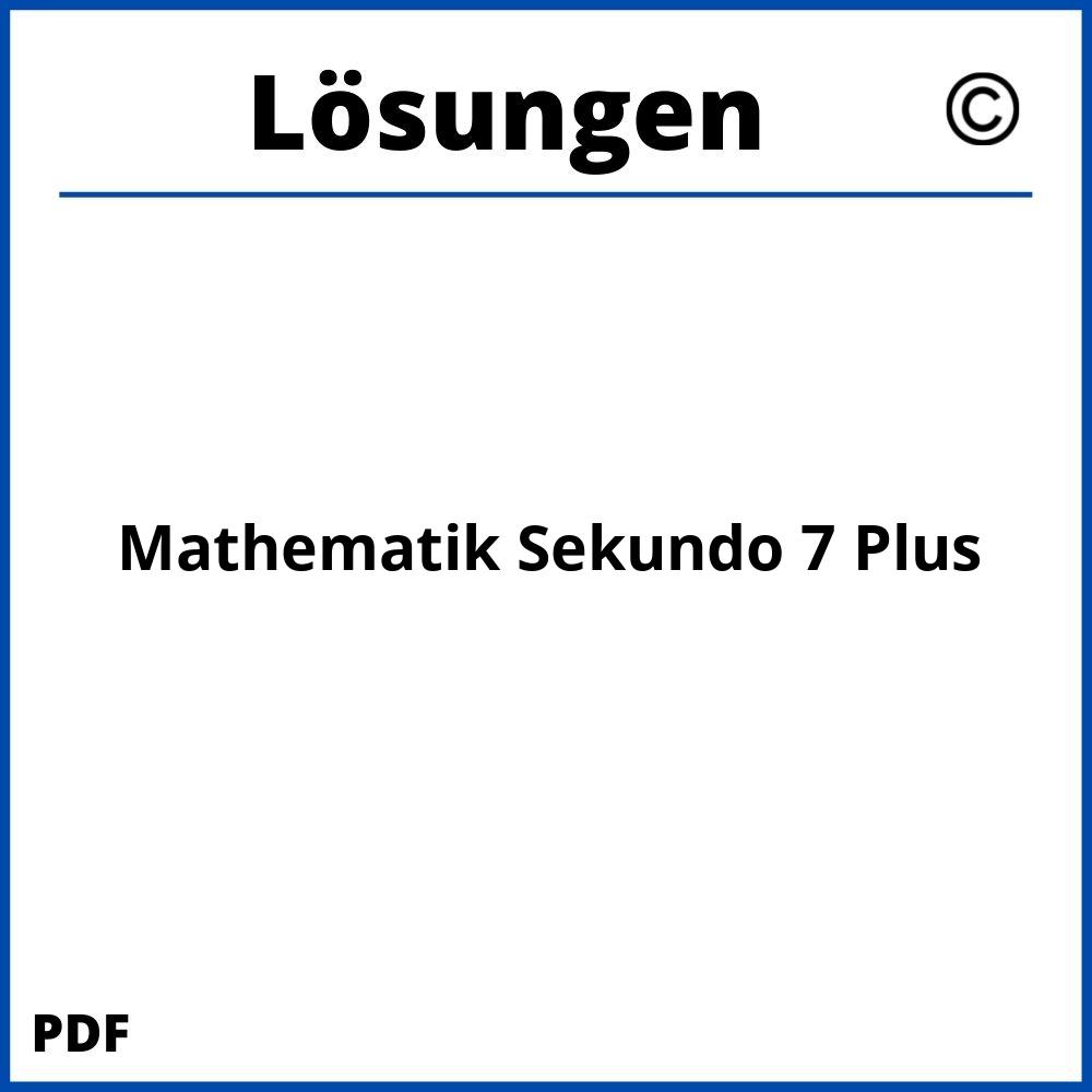 Mathematik Sekundo 7 Plus Lösungen Pdf