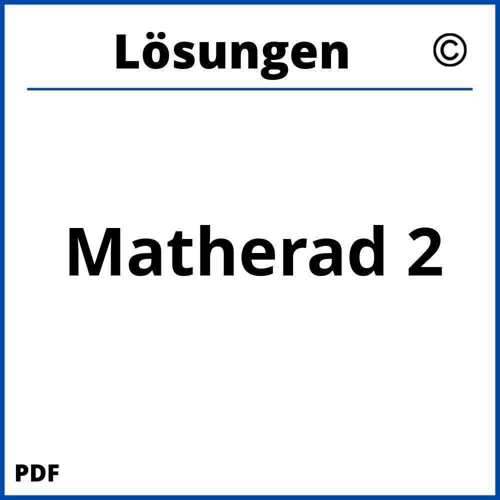 Matherad 2 Lösungen Pdf