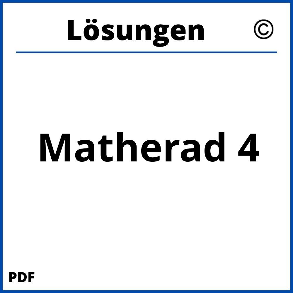 Matherad 4 Lösungen Pdf