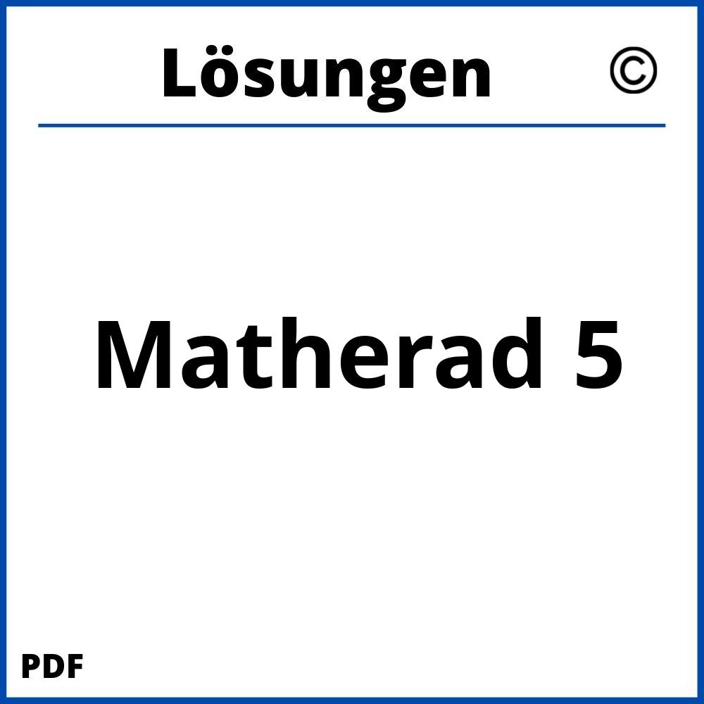 Matherad 5 Lösungen Pdf