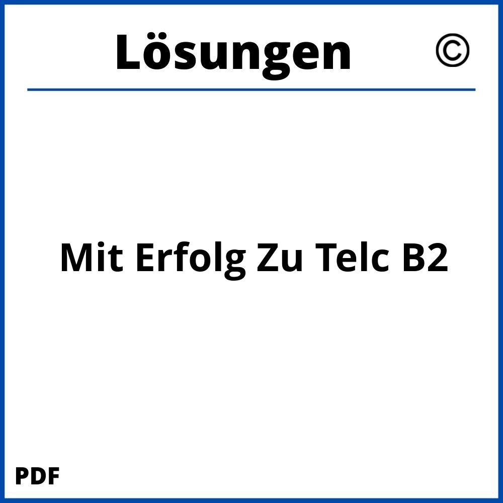 Mit Erfolg Zu Telc B2 Lösungen Pdf