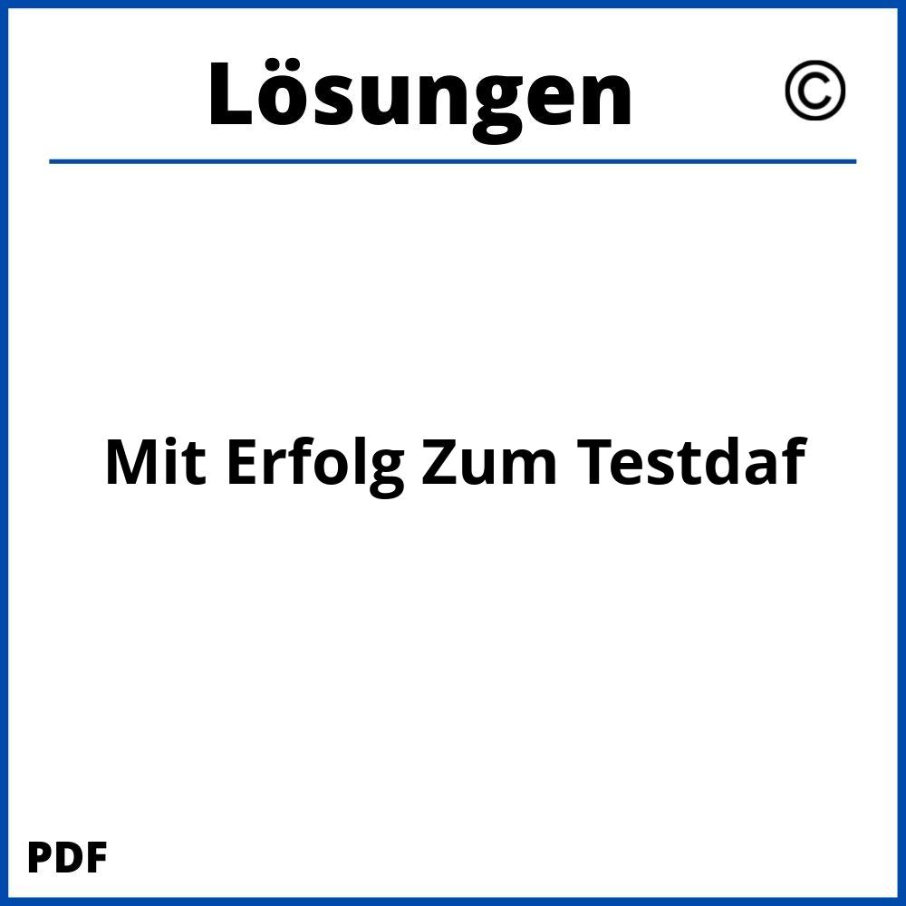 Mit Erfolg Zum Testdaf Lösungen Pdf