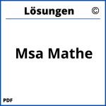Msa Mathe  Lösungen Pdf