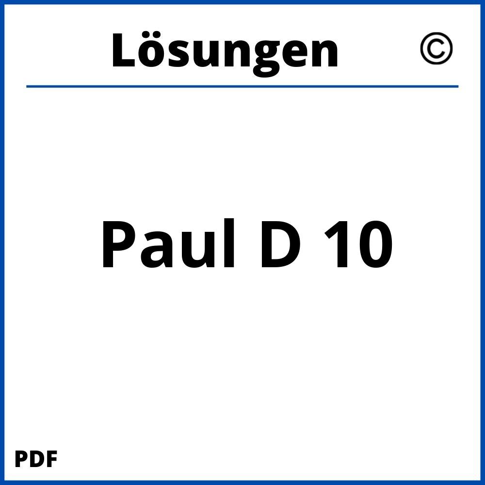 Paul D 10 Lösungen Pdf