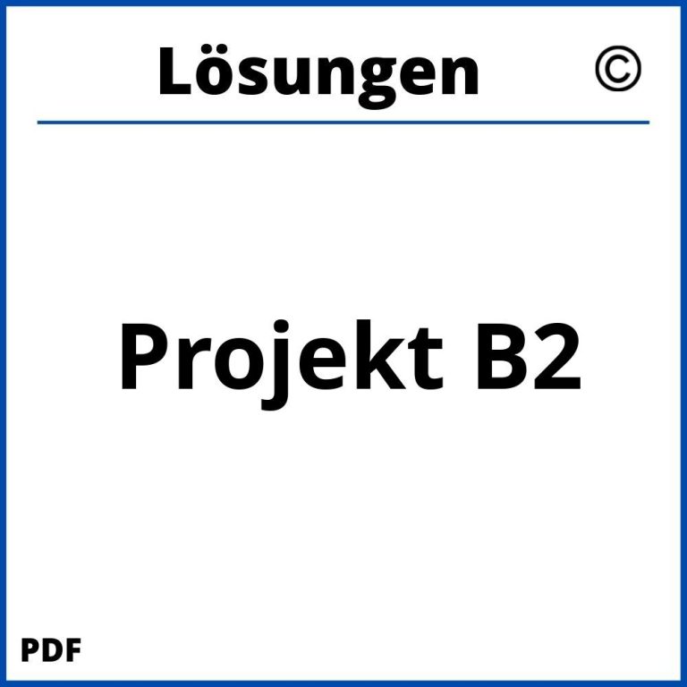 Projekt B2 Neu Testbuch Lösungen Pdf 2024