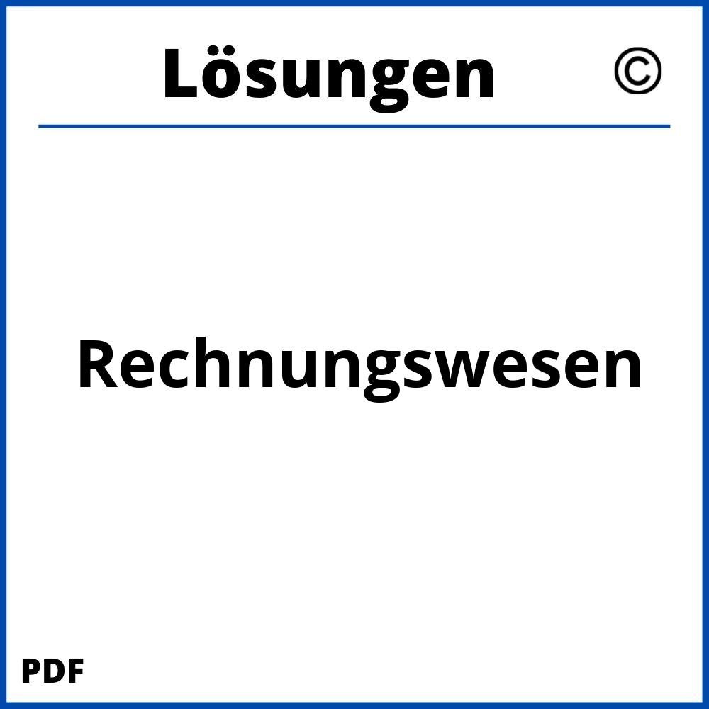 Rechnungswesen Aufgaben Und Lösungen Pdf