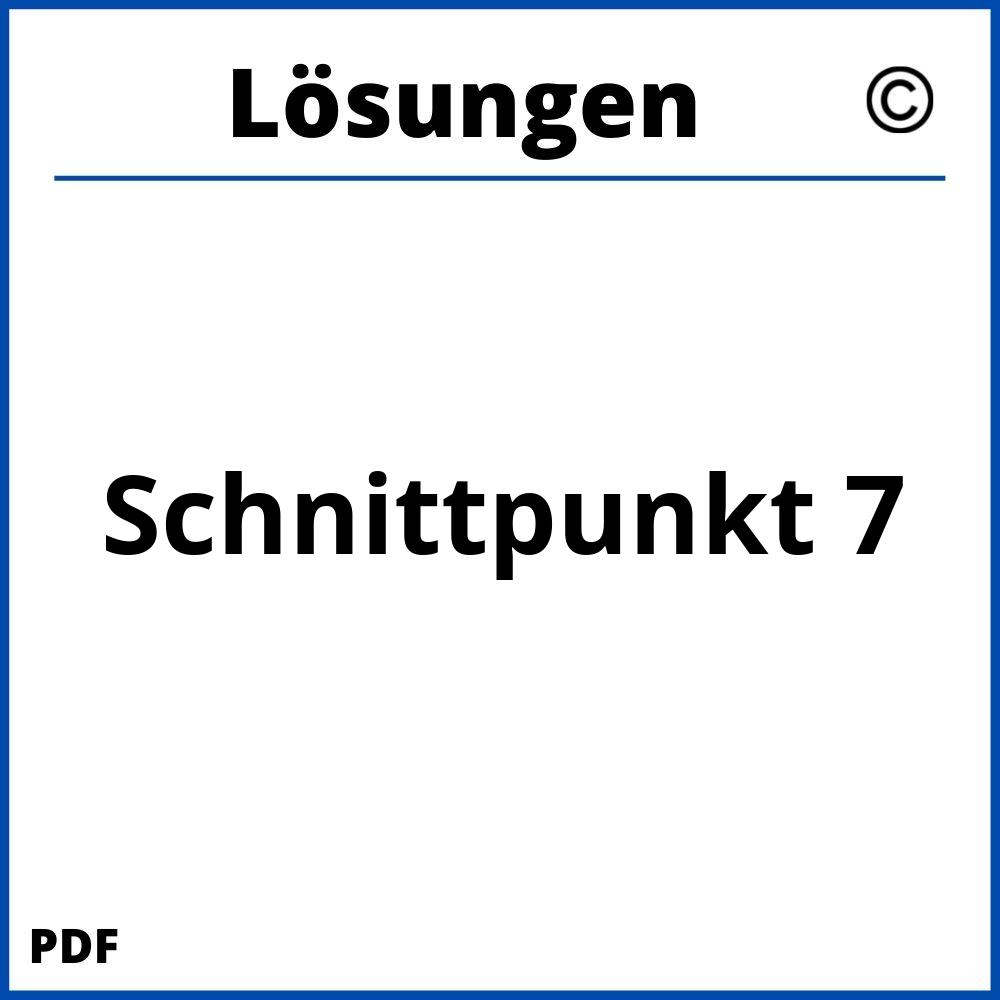 Schnittpunkt 7 Lösungen Pdf