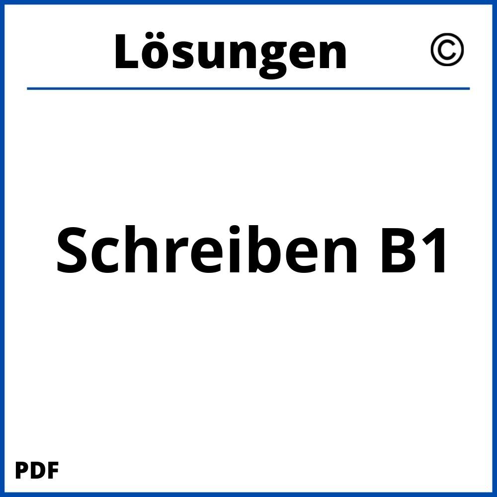 Schreiben B1 Mit Lösungen Pdf