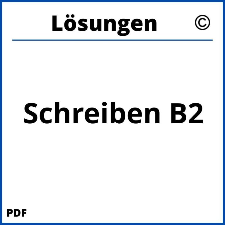 Zertifikat B1 Neu Schreiben Lösungen Pdf 2024