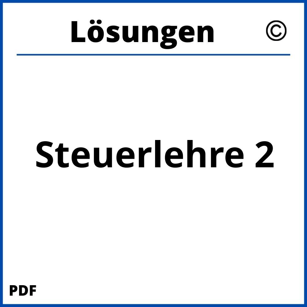 Steuerlehre 2 Lösungen Pdf