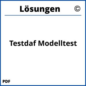 Telc B1 Prüfung Modelltest Pdf Mit Lösungen 2024