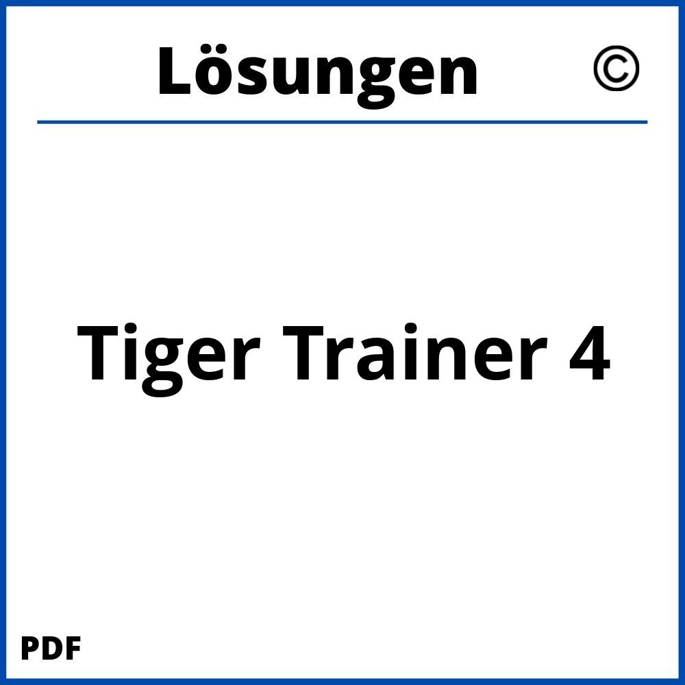 Tiger Trainer 4 Lösungen Pdf