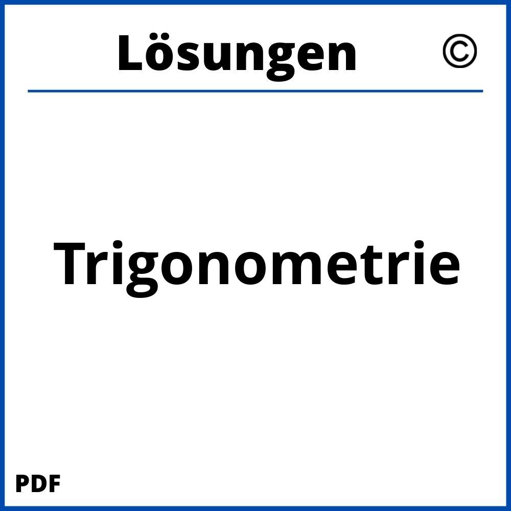 Trigonometrie Aufgaben Und Lösungen Pdf