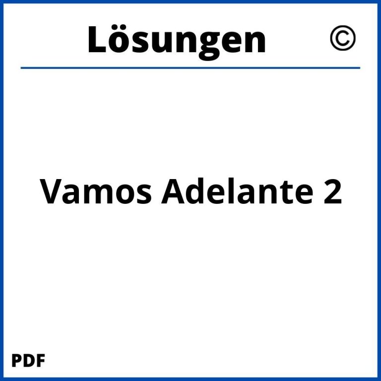 Vamos Adelante 4 Lösungen Pdf 2024