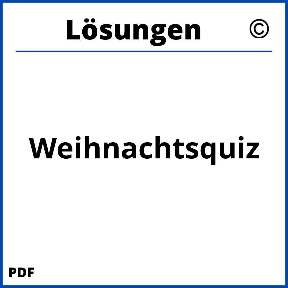 Weihnachtsquiz Mit Lösungen Pdf 2024