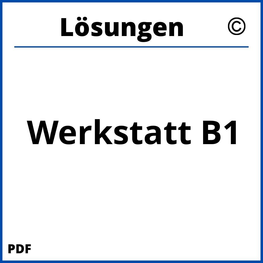 Werkstatt B1 Lösungen Pdf