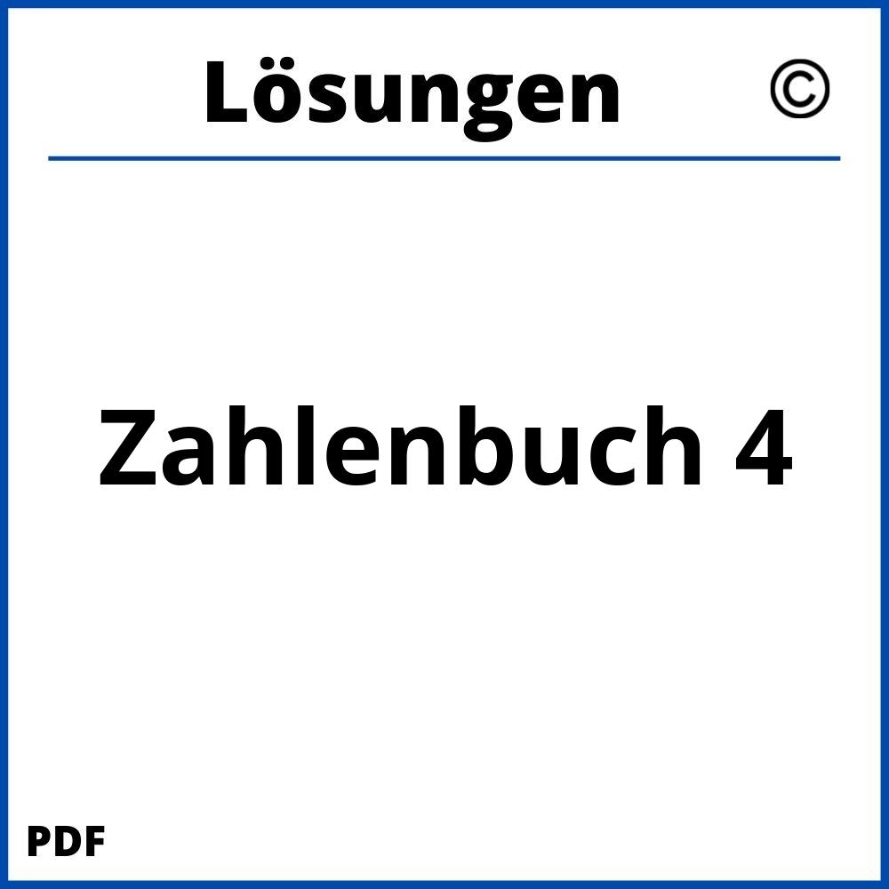 Zahlenbuch 4 Lösungen Pdf