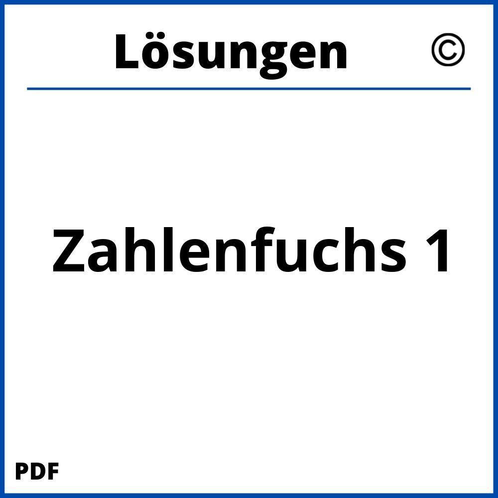 Zahlenfuchs 1 Lösungen Pdf