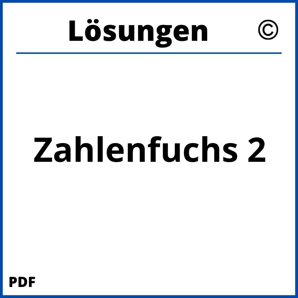 Zahlenfuchs 2 Lösungen Pdf