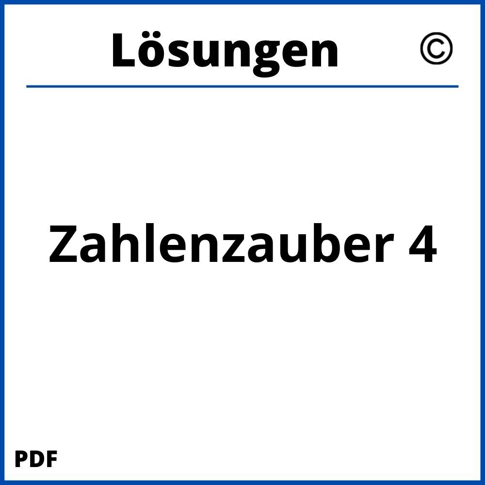 Zahlenzauber 4 Lösungen Pdf