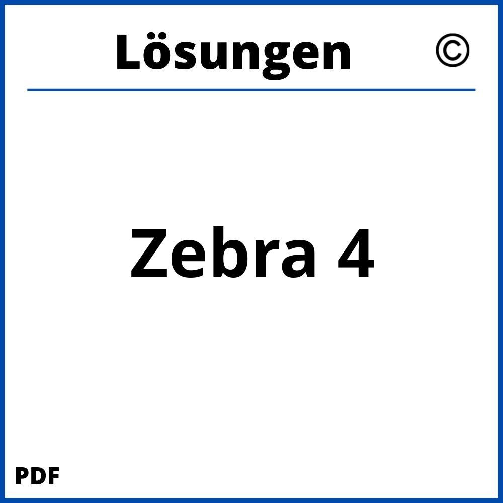 Zebra 4 Lösungen Pdf