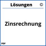 Zinsrechnung Aufgaben Und Lösungen Pdf